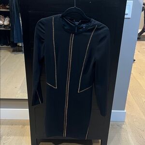 Rag & Bone Black Dress with Gold Stitching